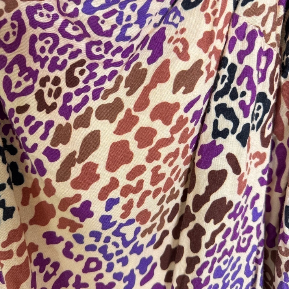 Carolina K Leopard Print Cowl Neck Maxi Dress Mauve Blush Size S - Picture 3 of 16